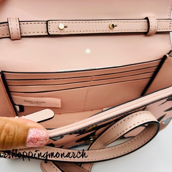 Kate Spade Small Flap Convertible Cameron Crossbody Paper Rose NWT - Picture 3 of 4